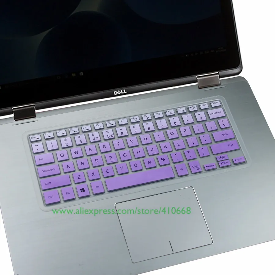 Цветной силиконовый защитный чехол для клавиатуры ноутбука Dell Inspiron 13 2018 5000 3