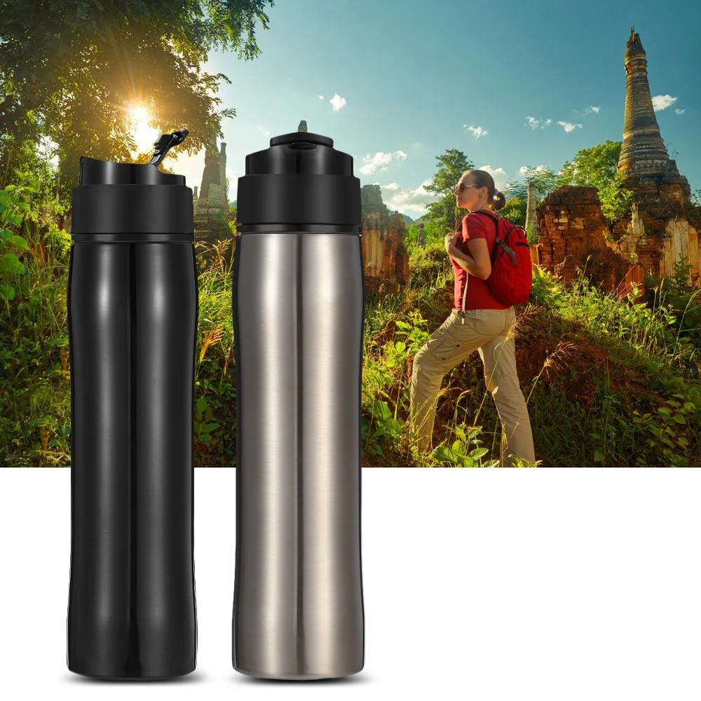 Self lock Portable Thermos Bottle Outdoor Sports Vacuum Flasks
