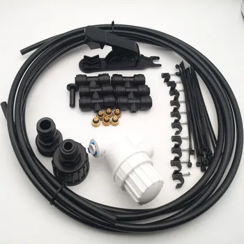 

F074 Misting Cooling System 35ft(9M) Misting Line with 11Mist Nozzle and Inline Filter for Outdoor Garden Home Irrigation