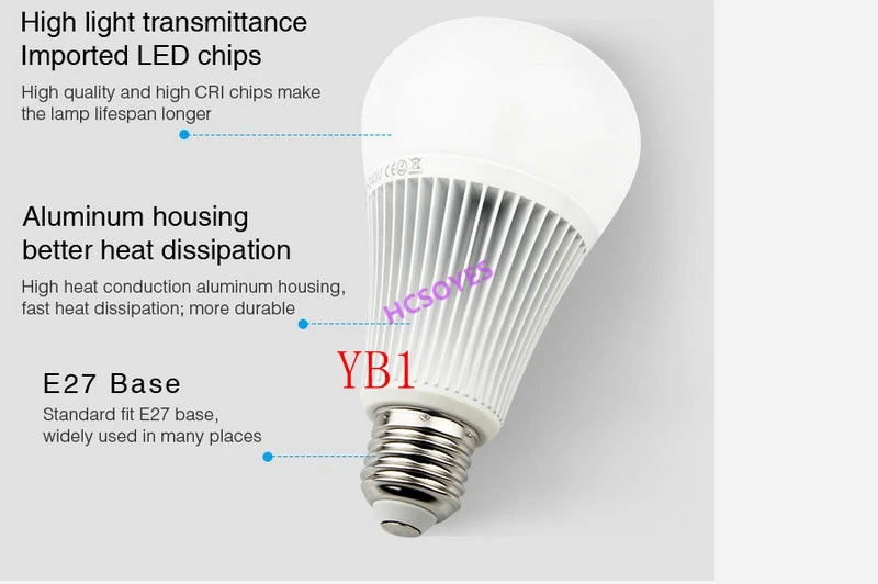 Milight YB1 9 Вт RGB+ CCT Светодиодный прожектор YT1/YL1S/YL2S/YL1 DC5V USB пульт дистанционного управления wifi беспроводной умный Android APP светодиодный контроллер