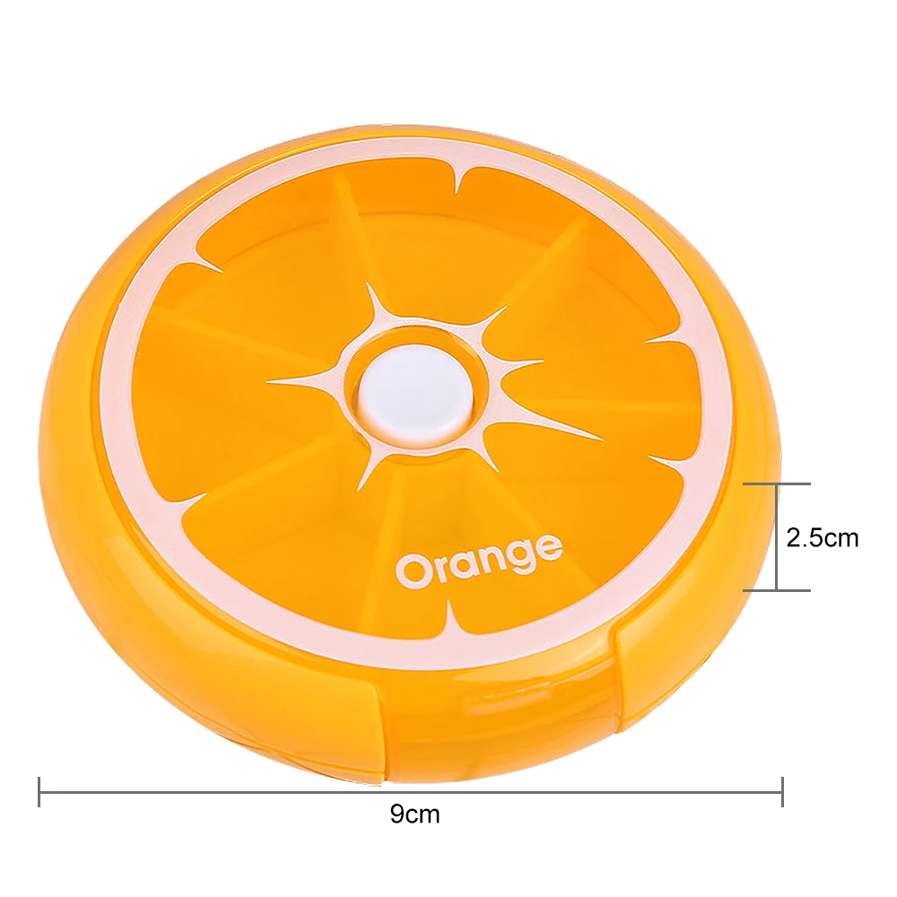 Портативная переносная еженедельная Вращающаяся круглая коробка для таблеток, разветвитель, органайзер для таблеток, медицинская коробка для таблеток на 7 дней, резак для таблеток, забота о здоровье