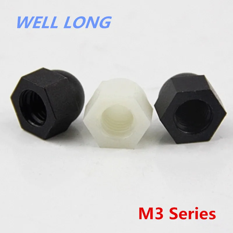 25pcs Lot M3 Nylon Nuts Acorn Nuts Plastic Nuts Decorative Nuts