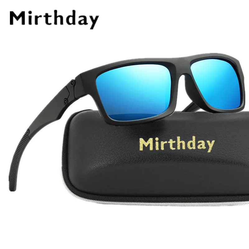 

Mirthday Brand Men Polarized Sunglasses Male Vintage Square Blue Mirror Sun Glasses Outdoor Driving Sport Glasses Oculos UV400