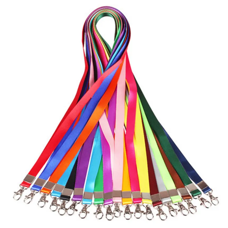 

10pcs/lot Wholesale High Quality Colorful Detachable Necklace Strap Lanyards Neck Hang Rope Reel ID Metro Card Badge Bag Holder