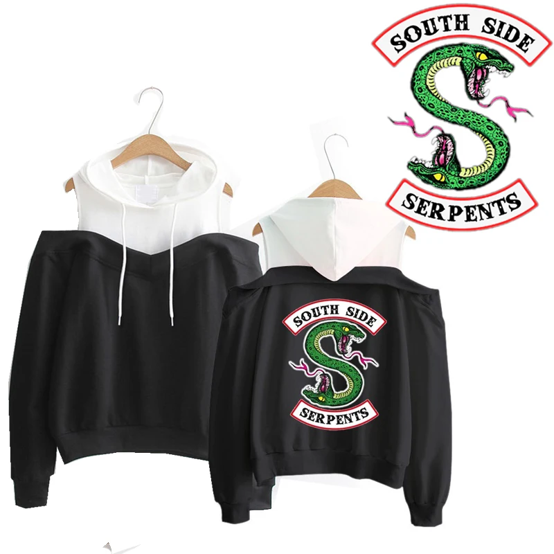 Ханука &quotSouth Side Serpents&quot толстовка Southside змеи с открытыми плечами для женщин кофты