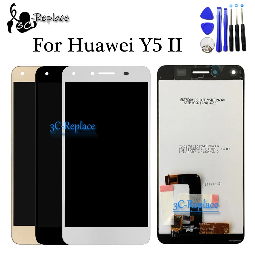 5 0 дюймов для huawei Y5 II 2 CUN-L03 CUN-L23 CUN-L33 CUN-L21 полный ЖК-дисплей Дисплей + Сенсорный