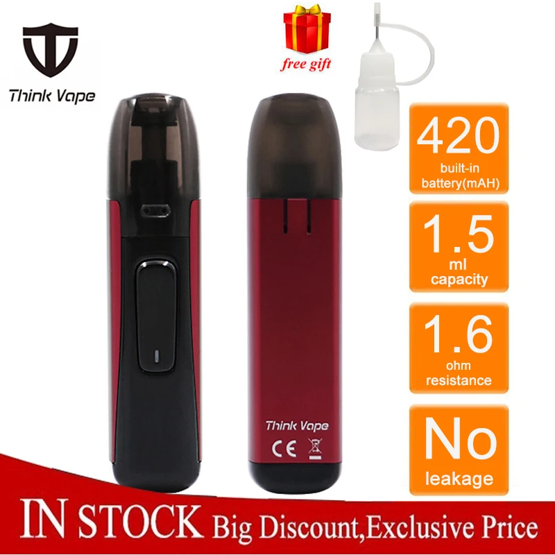 

Newest Thinkvape Asteroid Kit built-in 420mah mini Pod System Kit with 1.5ml cartridge e cigarette vs Justfog minifit