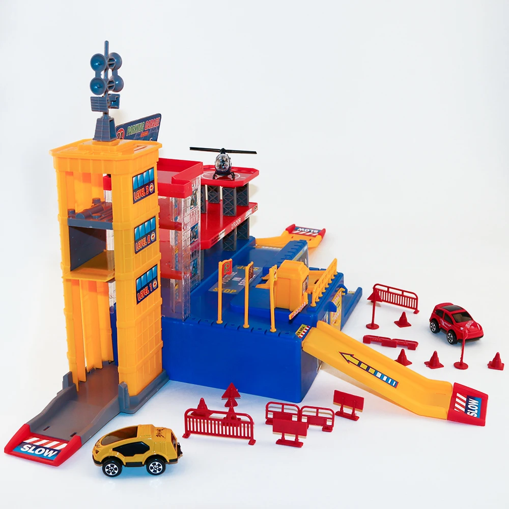 

New City Center Parking Lot Luxury Play Set Kid Toys For Children Birthday Gift