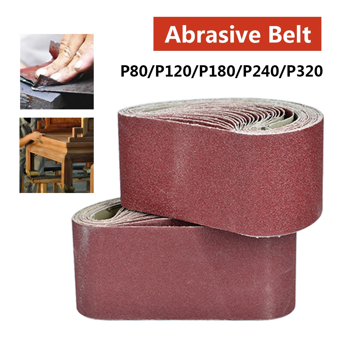 Buy 80 320 Grits 533x75mm Sanding Belts Sandpaper