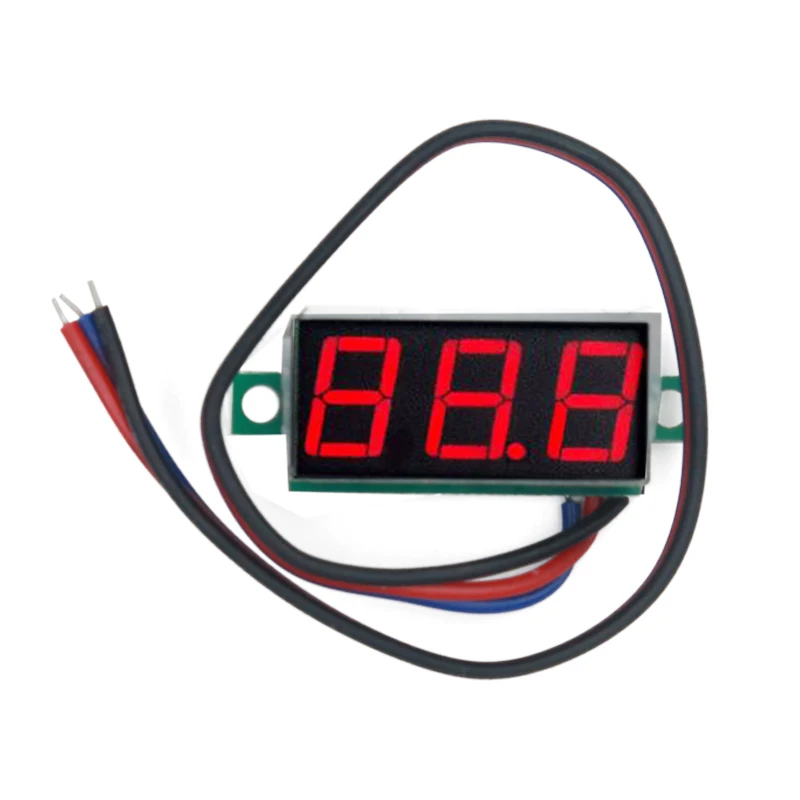 Красный ЖК-дисплей мини 0,28 "DC Цифровой вольтметр светодиод для монтажа на панель Напряжение Тестер Вольтметр 0 В-20% в для автомобиля Скидка 100