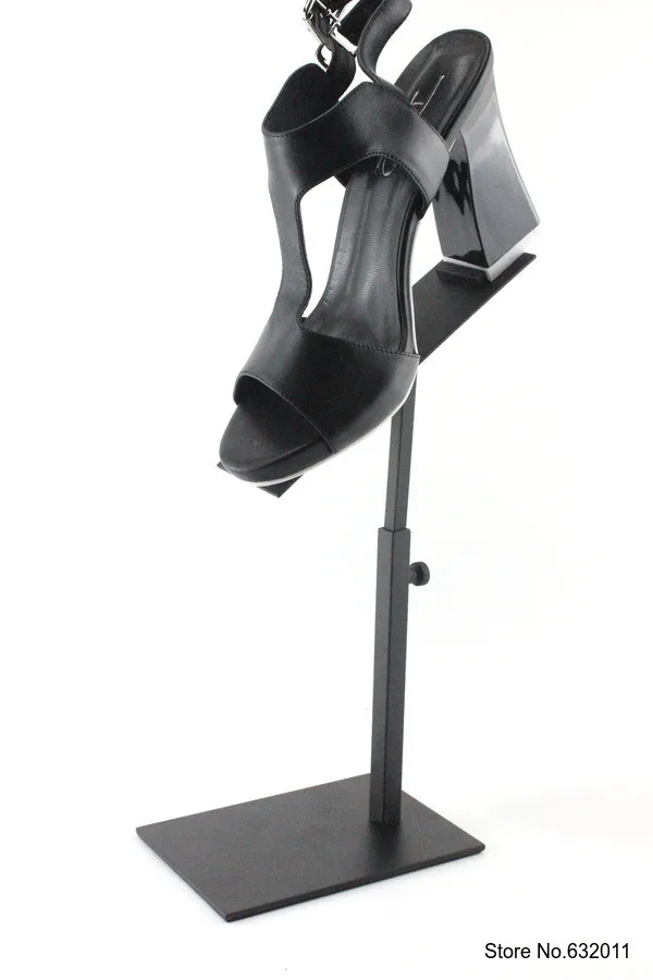 Черного металла обуви Дисплей показывая подставка для обуви Riser кронштейн подставка из нержавеющей стали Обувь Держатель Стойки
