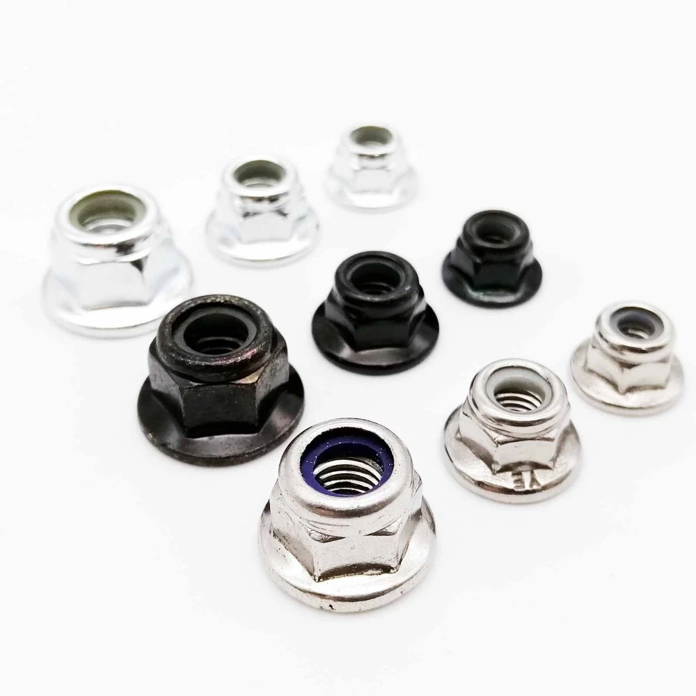 Flange Nuts Nylon Inert Lock Nut Carbon Steel M3 M4 M5 M6 M8 M10 M12 Flange Nuts Nylon Inert Lock Nut Carbon Steel M3 M4 M5 M6 M8 M10 M12
