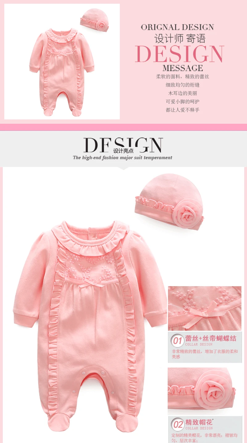 Красный Одежда для новорожденных девочек детские комбинезоны милый розовый кружевной комбинезон Детские recien nacido roupas infantis menina ползунки