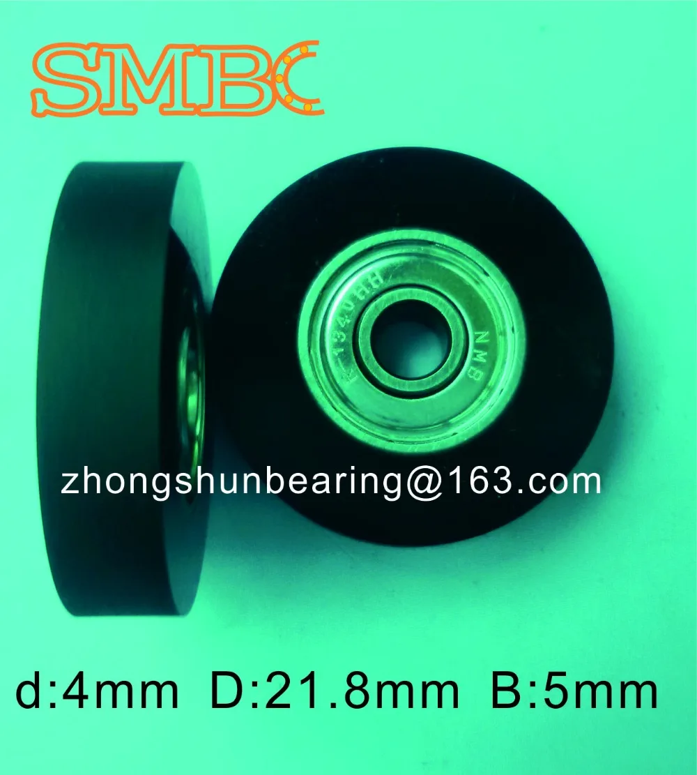 

PU Cladding Bearing ATM Rubber wheel Press paper round 3D Printer wheel 624ZZ bearing size:4*21.8*5