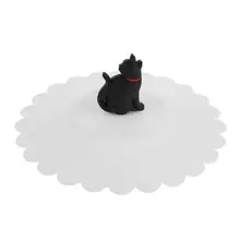 Силиконовая крышка для чашки с милым котом Пылезащитная Герметичная крышка для чайного кофе закрытые крышки Пылезащитная многоразовая печать Герметичная крышка для чашки на присоске