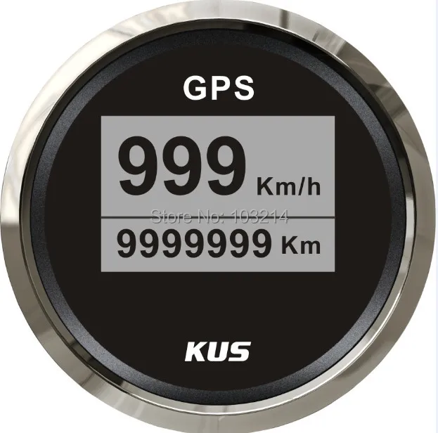 KUS 52 мм gps велометр speedo цифровой gps Спидометр черная Лицевая панель 316 стальная рамка для автомобиля грузовика(км/ч) автостайлинг