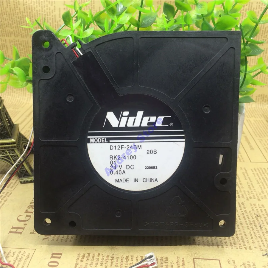 Nidec 12 см вентилятор DC24V D12F-24BM 24V 0.40A 2/3 Вентилятор охлаждения провода | Инструменты