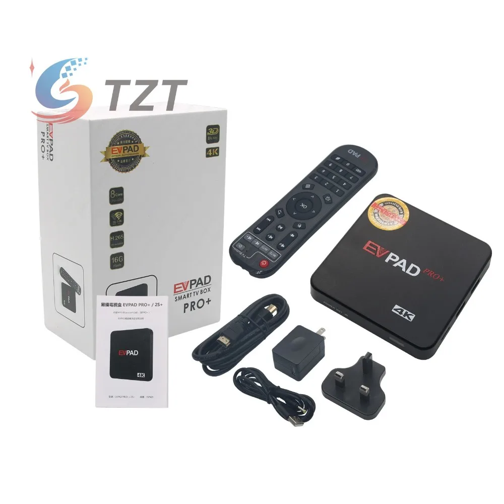 

2018 EVPAD Pro+ Smart TV Box 3D 4K H.265 Quard Core Cortex-A7 16G 1000+ Broadcast Channels