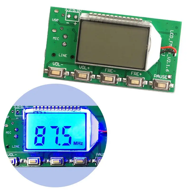  DSP PLL 87-108mhz Digital Wireless Microphone Stereo FM Transmitter Module Board
