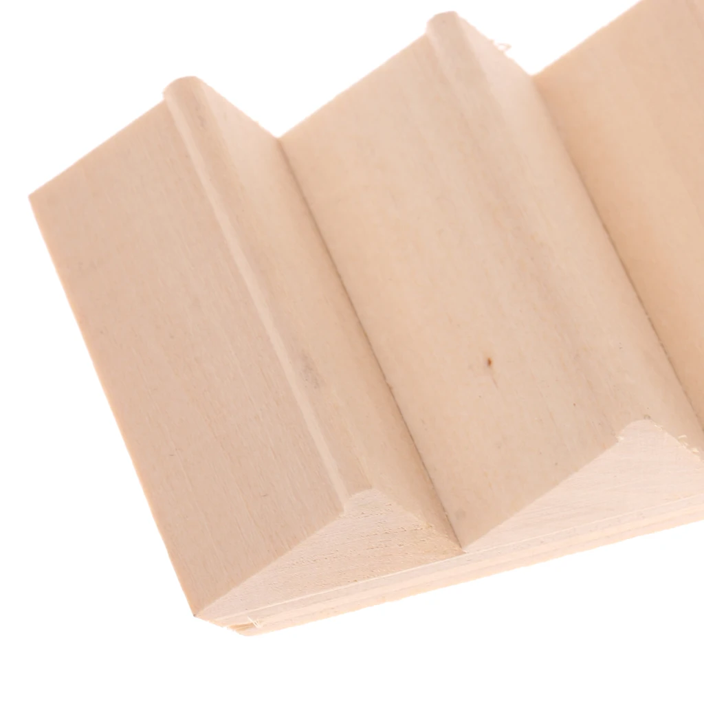 2 Pieces  1/12 Scale Wooden 11-Steps Stair Staircase DIY Accessories for Dolls House