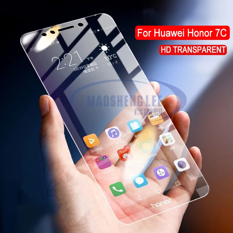 Закаленное стекло 2 шт./лот для Huawei Honor 7C защитное 2.5D 9h закаленное стеклянная