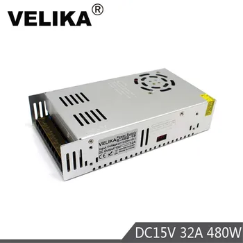 

Universal DC Power Supply 15V 32A 480W Driver Transformer 220V 110V AC to DC15V Led Power Adapter for CNC CCTV Stepper 3D Print
