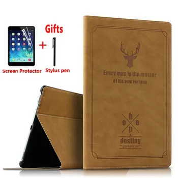 

For Samsung Galaxy Tab S5E 10.5 T720 T725 SM-T720 SM-T725 Case Retro Deer Pattern PU Leather stand smart cover funda+ Film +Pen