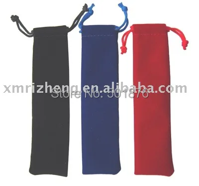 

Free shipping--70 pcs Color drawstring velvet pen pouches