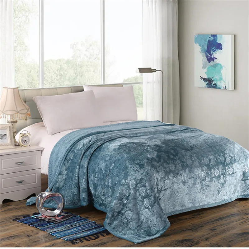 printing Luxurious Large Warm Thick Sherpa Throw Blanket Coverlet