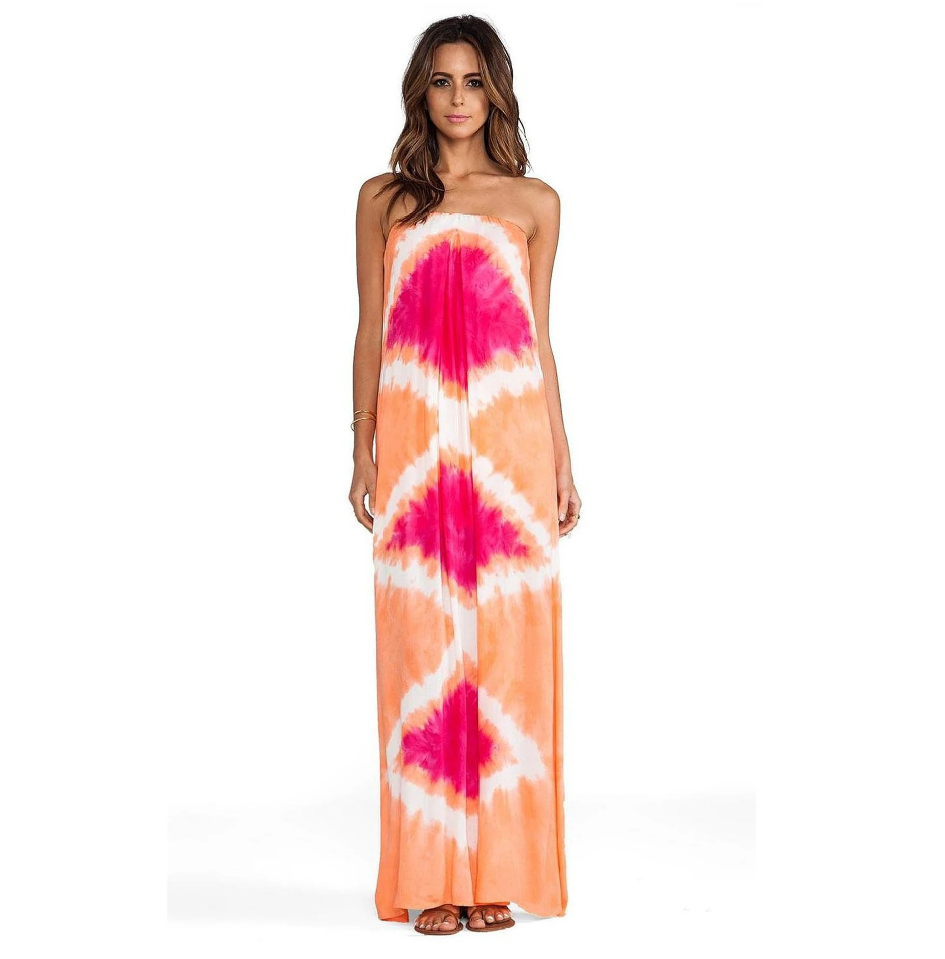 boho strapless maxi dress