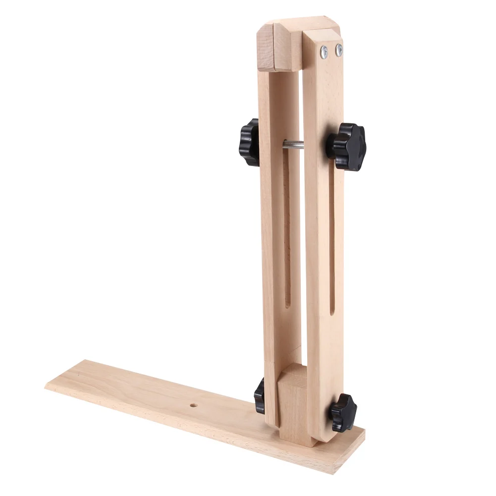 

Leather Fixed Wooden Clip Holder Frame Durable With Adjustable Rotation Knob For Carving Suturing ALI88