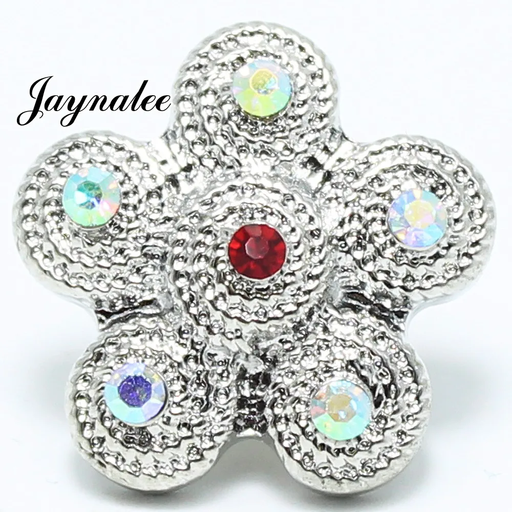 High quality 18mm ginger Metal Snap charms Rhinestone Snaps Jewelry Fit