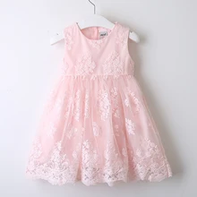Платья для девочек Новая летняя детская одежда модное милое платье-майка без рукавов с вышивкой из шелковой пряжи для девочек