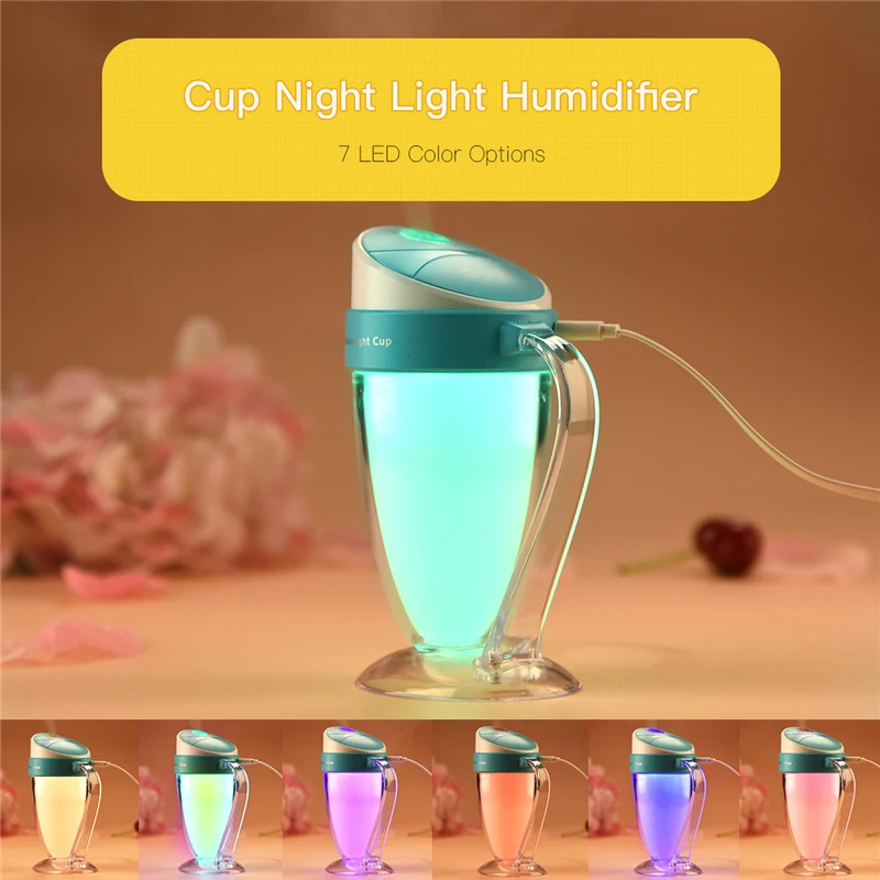 

Moon light Cup Humidifier USB Mini Mist Air Humidificador Air Purify Color LED Night Light Aroma Mister for Office Home Car S50