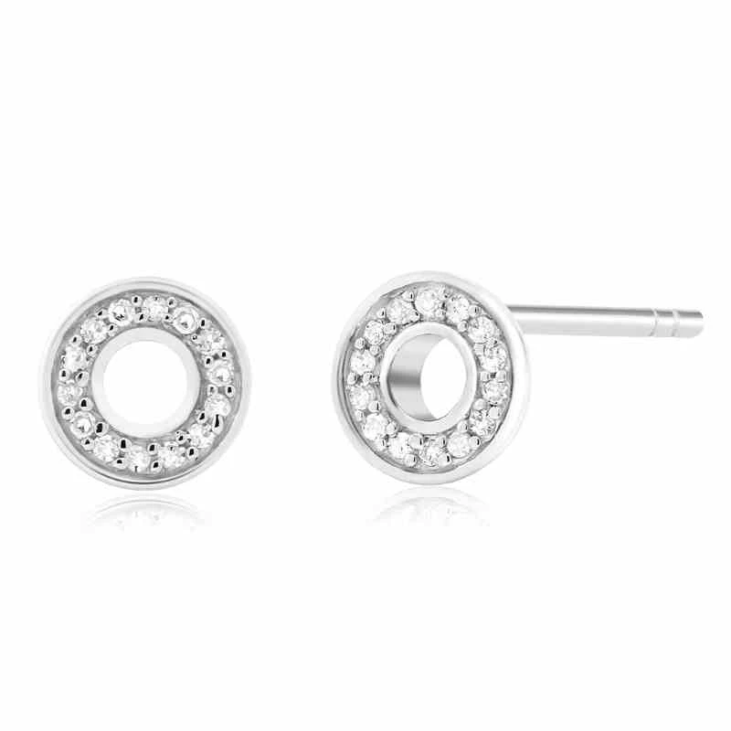 Sterling silver cc earrings Outlet
