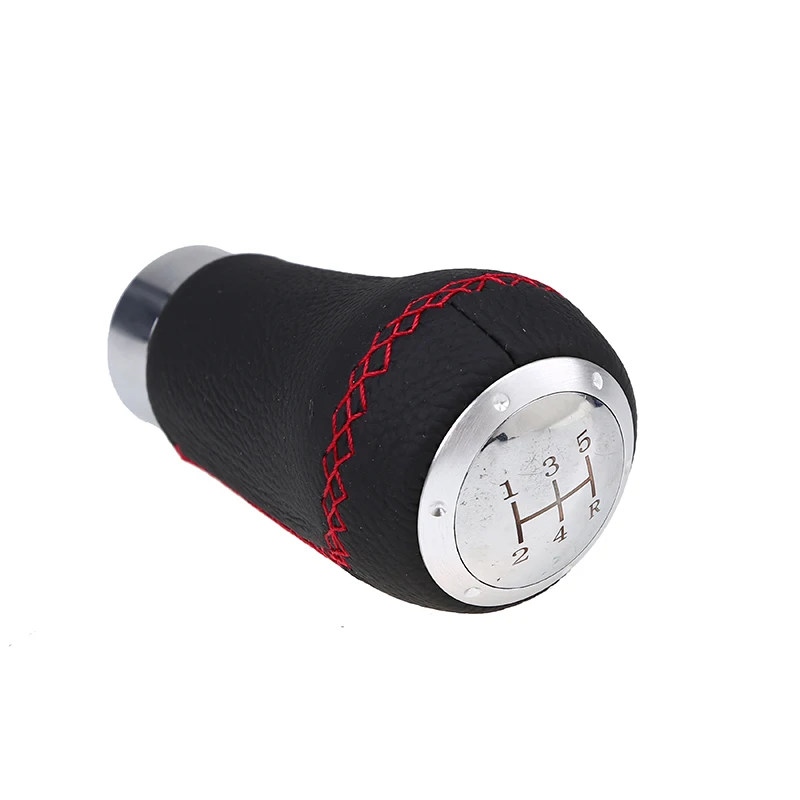 POSSBAY cuero negro Car Gear Shift Knob Shifter Stick Palanca de Cambio Manual Palanca Cambio para Peugeot 206 Passat b7 Citroen