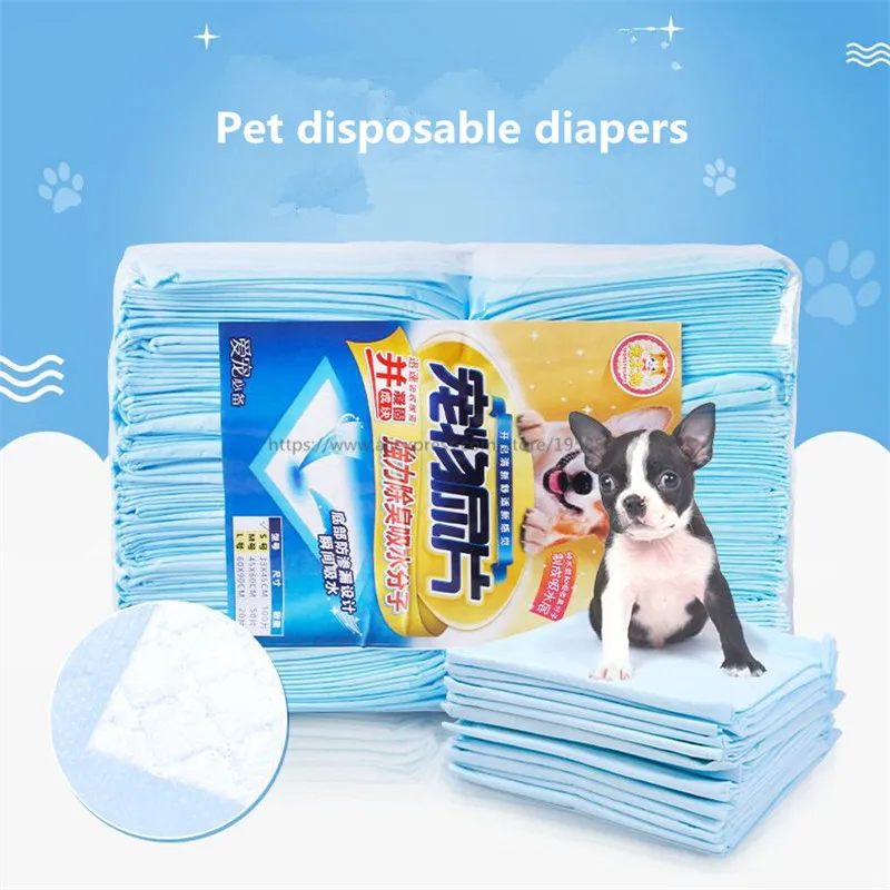 I55 100pcs Pet disposable diapers Super Absorbent Cat and Dog Urine Pad