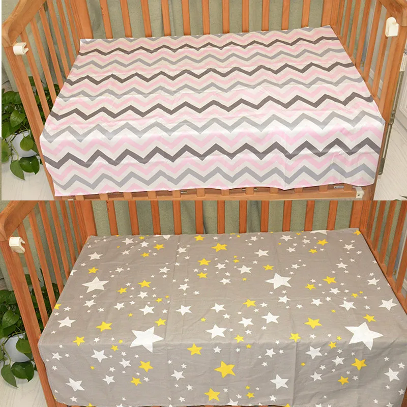 Livraison gratuite Muslinlife coton bébé drap housse dessin animé berceau matelas protecteur, bébé drap de lit pour berceau taille 150X91cm