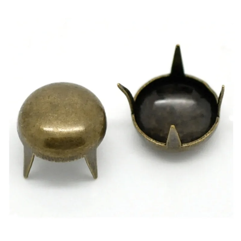 

100Pcs/lot Round Dome Studs Spots Rivets Spike Bronze Tone Bag Shoes Clothes Crafts Findings 8.5mm(3/8")