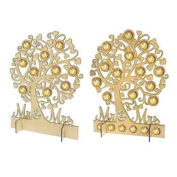 

Wooden LED Wedding Sign Chocolate Tree Cabinet Display Stand for Party DIY Jewelry Party Decoration Ornament