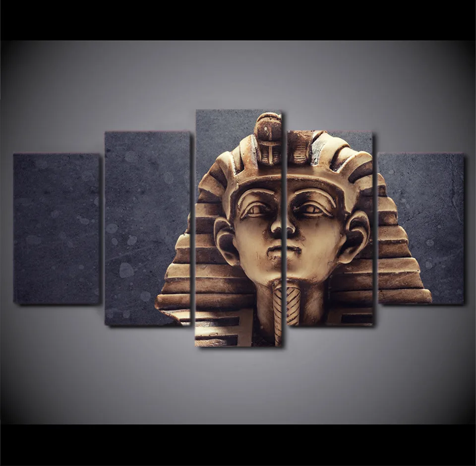 5Piece Wall Canvas Art Egypt Pyramid Painting Wall Pictures for Living