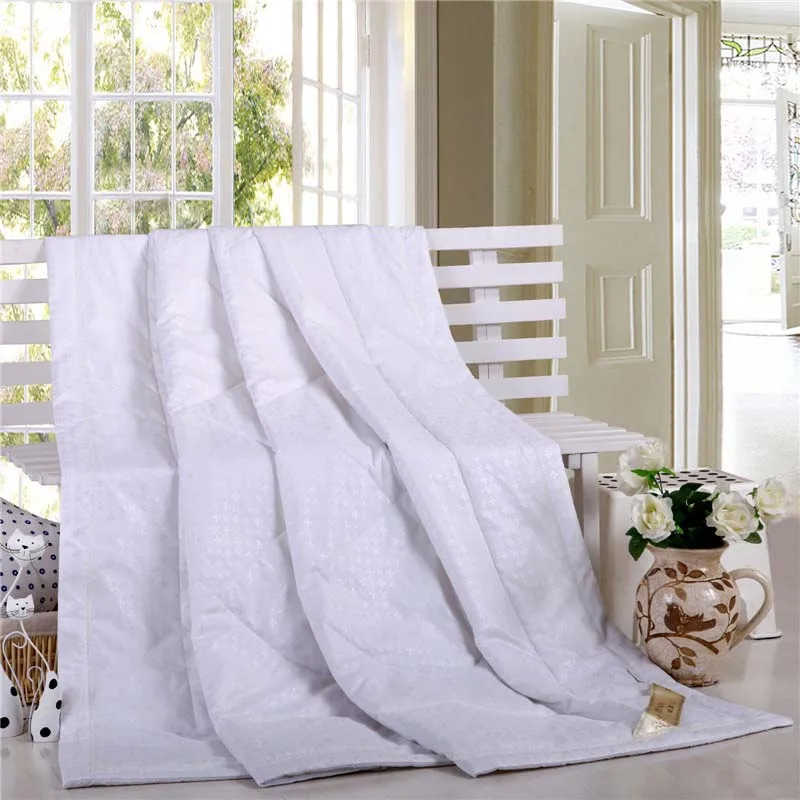 Натуральный шелк тутового шелкопряда одеяло для зимы/лета Твин Королева Король полный размер одеяло/одеяло белый/розовый/бежевый наполнитель - Цвет: 002
