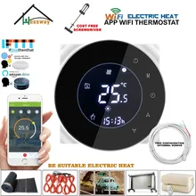 ЕС 16A 250 В терморегулятор сенсорный экран термостат круговой Wi-Fi нагревательная машина голосовое взаимодействие для дистанционного датчика