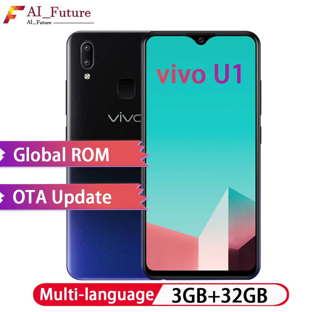 

Global ROM VIVO U1 LTE 4G Mobile Phone 3GB RAM 32GB ROM Snapdragon439 Octa Core Cellphone 4030mAh Fingerprint Face ID Smartphone