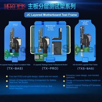 

JC TX-BAS Best for IPHONE X XS MAX Layered motherboard test rack Battery free No tail insertion One button open fast Boot Tester