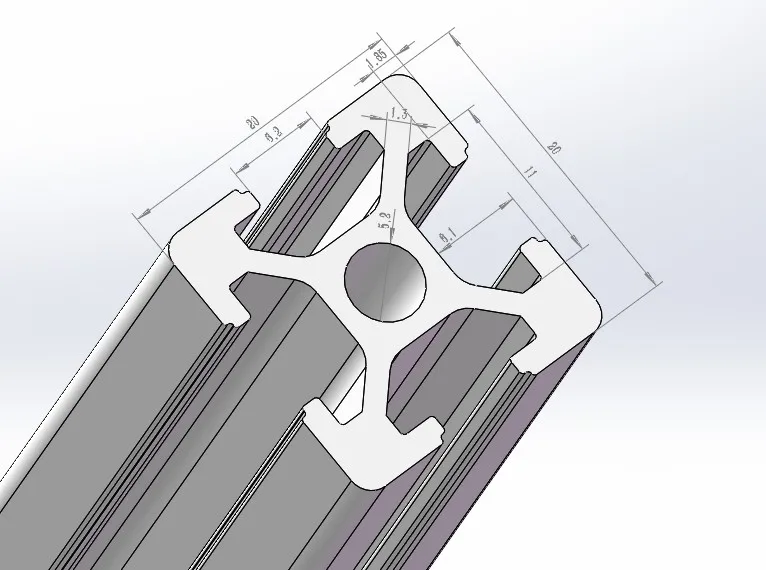 2020 Aluminum Extrusion Profile Silver Or Black Length 300mm 415mm 2020 Aluminum Extrusion Profile Silver Or Black Length 300mm 415mm
