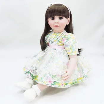 

24" 60cm Realistic Soft Silicone Reborn Baby Adorable Girl Dolls Lifelike Newborn Doll Girl bebe Gift Reborn Dolls Bonecas Babie