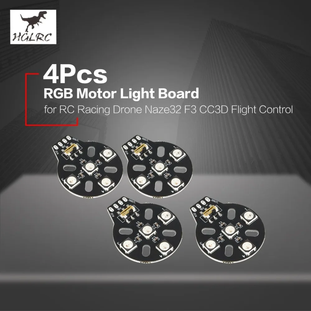 

4pcs WS2812B 5V 5050 RGB Motor Led Board for Naze32 F3 CC3D Flight Control RC Racing Drone Quad LED Light Lamp Quadcopter Part