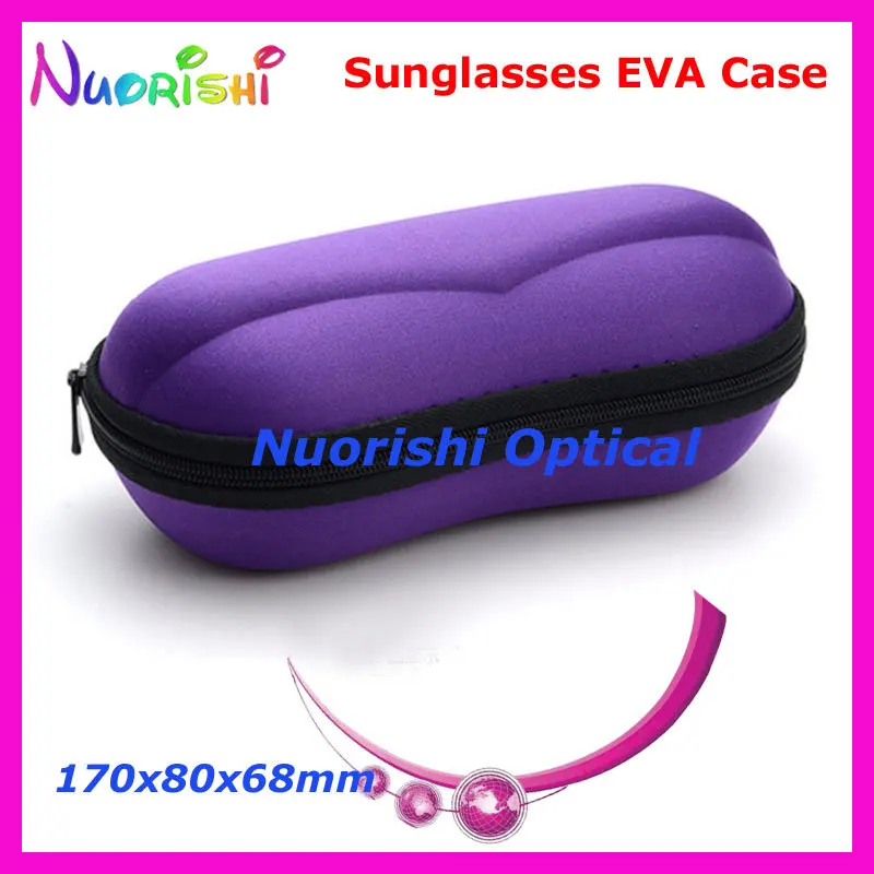 20 штук свежий красочные очков Очки солнцезащитных очков Солнцезащитные очки для женщин на молнии 6 цветов EVA Дело Box ml033
