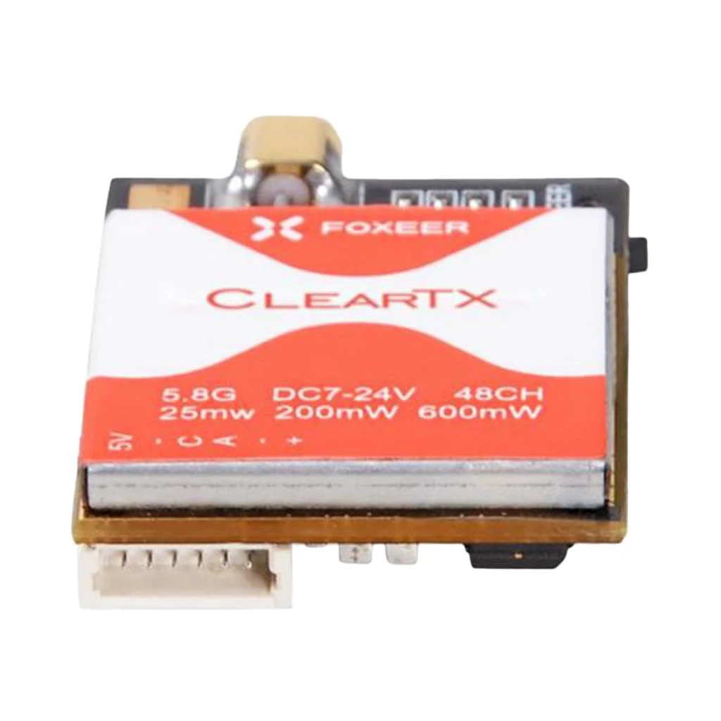 

Foxeer ClearTX 5.8G 48CH FPV Video Audio Transmitter 25/200/600MW Switchable for RC Drone Quadcopter
